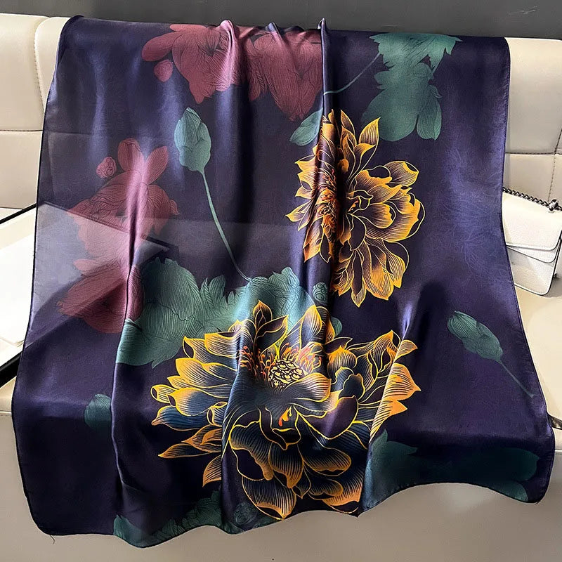 Spring Scarf Women's Luxury Design Polyester Material Soft Shawl Beach Scarf
