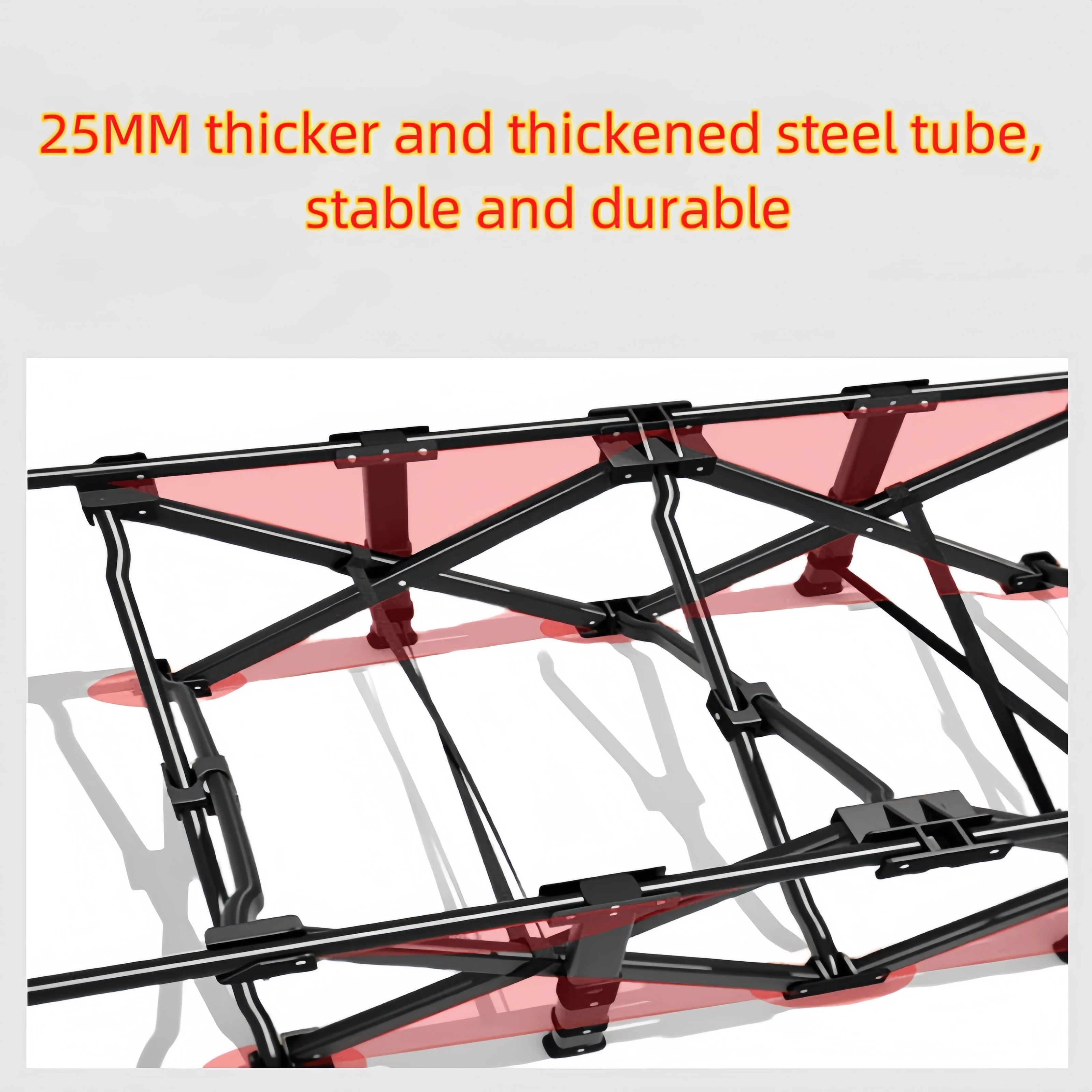 Portable Folding Camping Bed With Pillow - Heavy Duty Military Style Bed 190 X 67 X 48 Cm Lightweight Lounger Camping Garden - trendingshoping.com