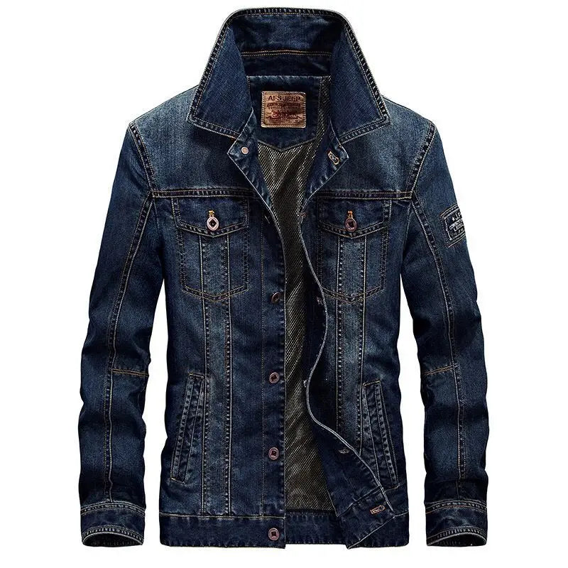 Men’s Denim Jacket Spring Winter Bomber Coat – Casual Fashion Jeans Jacket