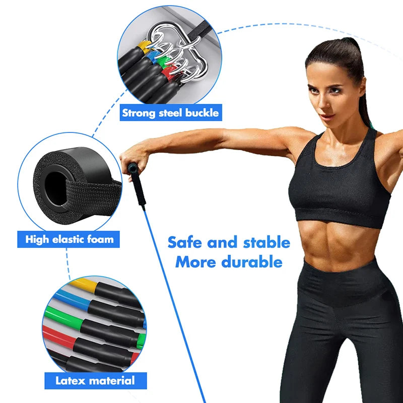 Exercise Resistance Bands Set for Strength Training at Home