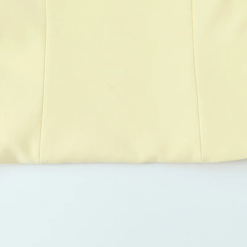 HXAO Butterfly Crop Top Woman Summer Yellow White Slip Top Cute Bow Off Shoulder Tank Top Tanks & Camis Sleeveless Backless Tops