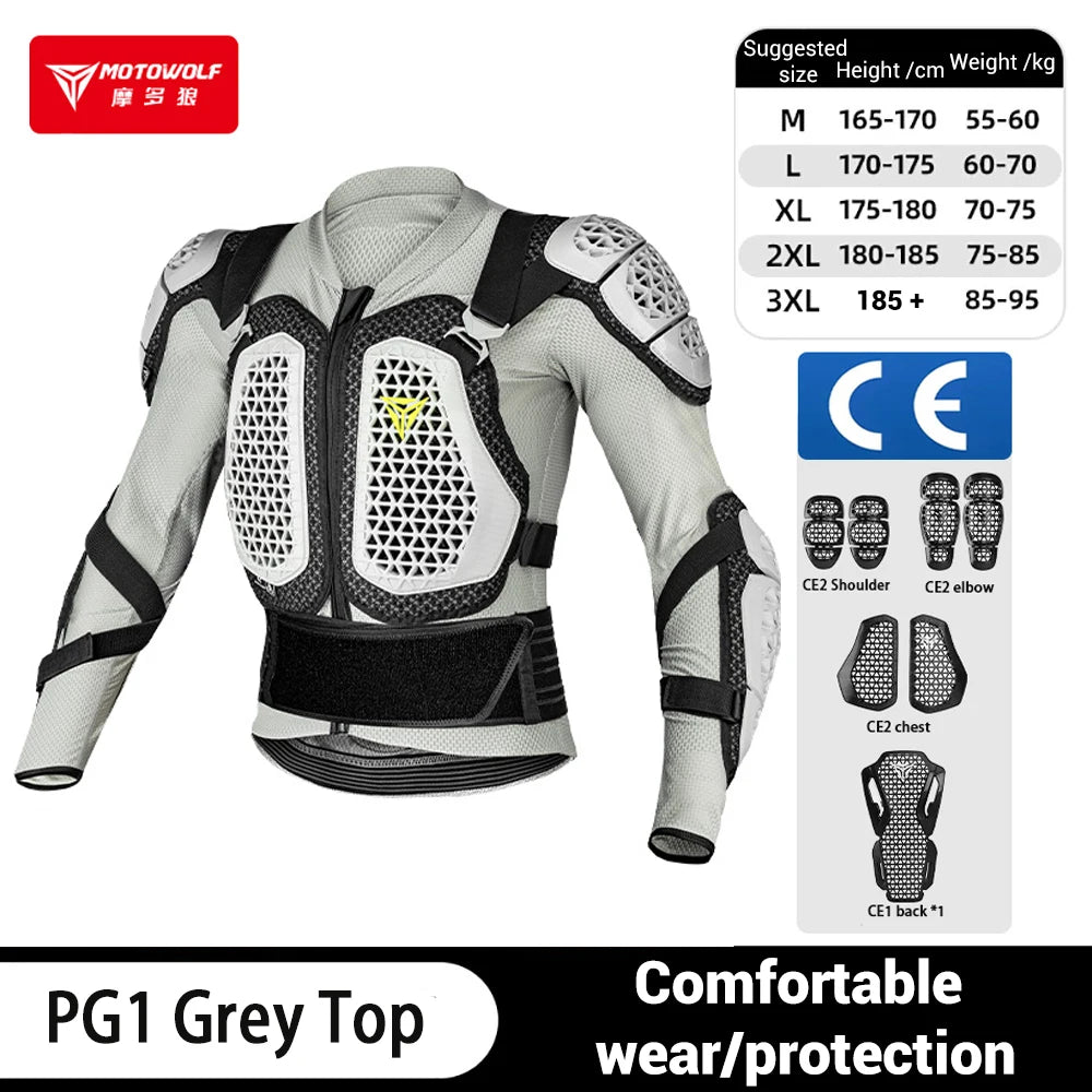 Motorcycle Jacket Men Women Armor Jacket Motocross Racing Body Protective Gear CE Certified Riding Protection