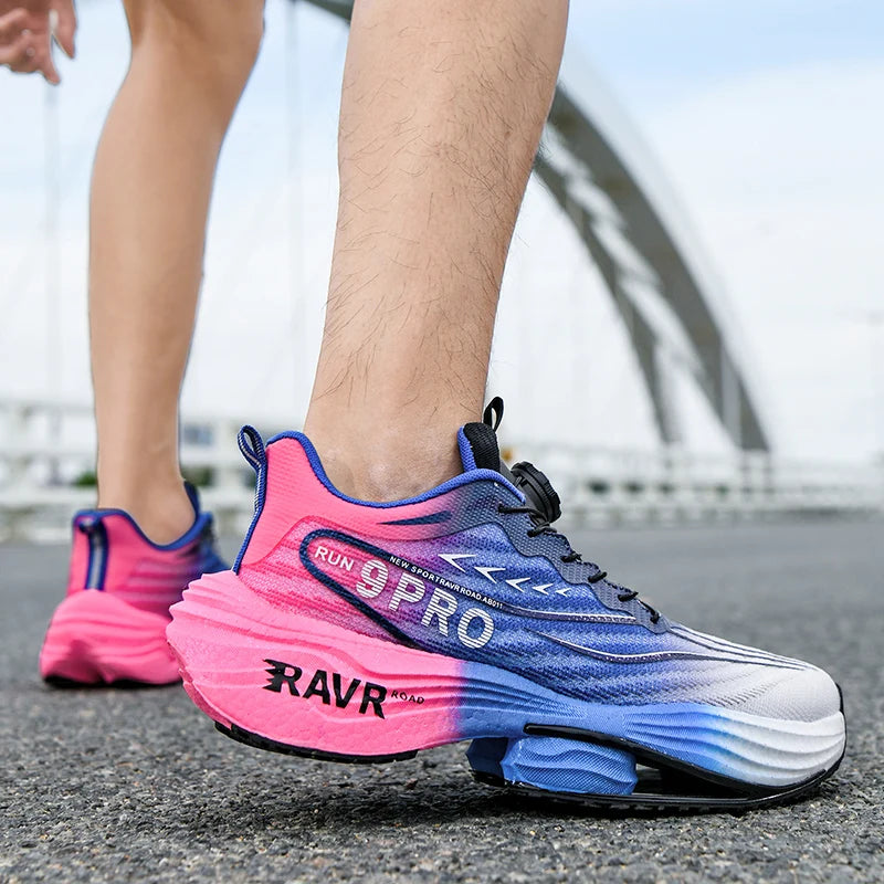 Marathon Running Shoes with Carbon Plate | Lightweight Breathable Non-Slip Sports Sneakers