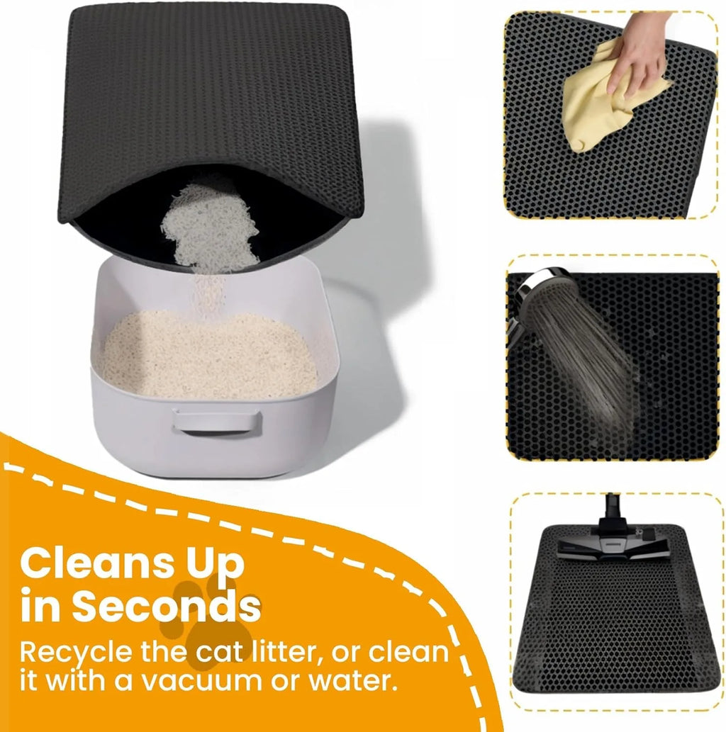 Double Layer Cat Litter Mat Non Slip Waterproof Wear Resistant Pet Mat