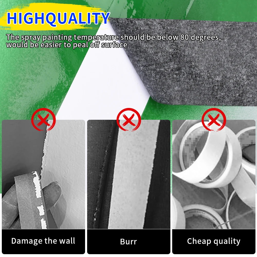 Black Crepe Masking Tape | Single-Sided Adhesive for Art, Car & Craft Projects (10/20/50m)