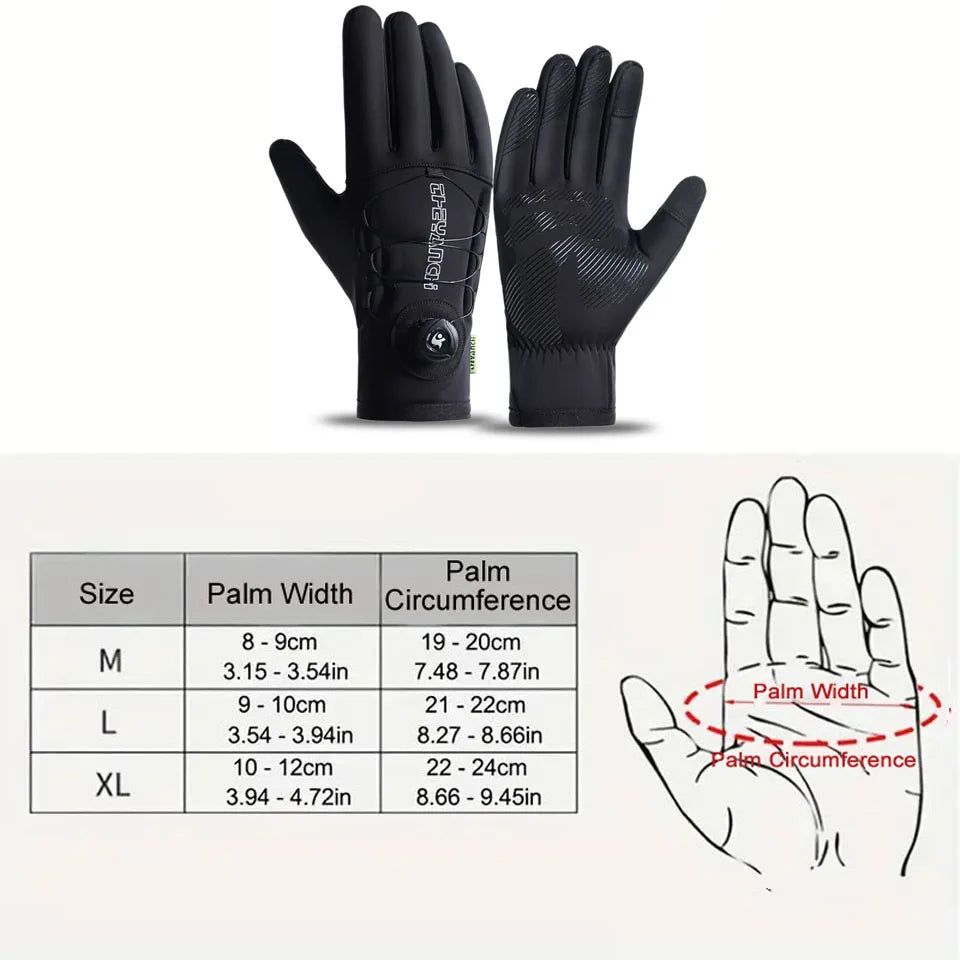 GTUBIKE Winter Warm Gloves for Men Women Extended Thickened Windproof and Waterproof Sports Touchscreen Skiing Cycling Gloves