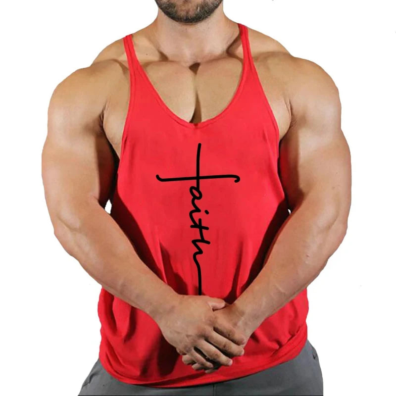 Gym Top Men T-shirts Fitness Man Clothes Muscular Bodybuilding Shirt Singlet Stringer Clothing Vest Men's Singlets Vests Tops