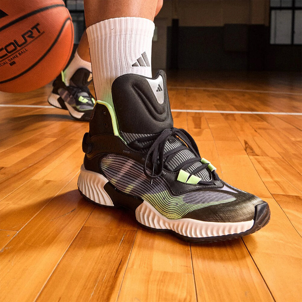 Men's Mid-Cut Professional Basketball Shoes - High Ventilation Breathable Court Sneakers - JH8079 - Black