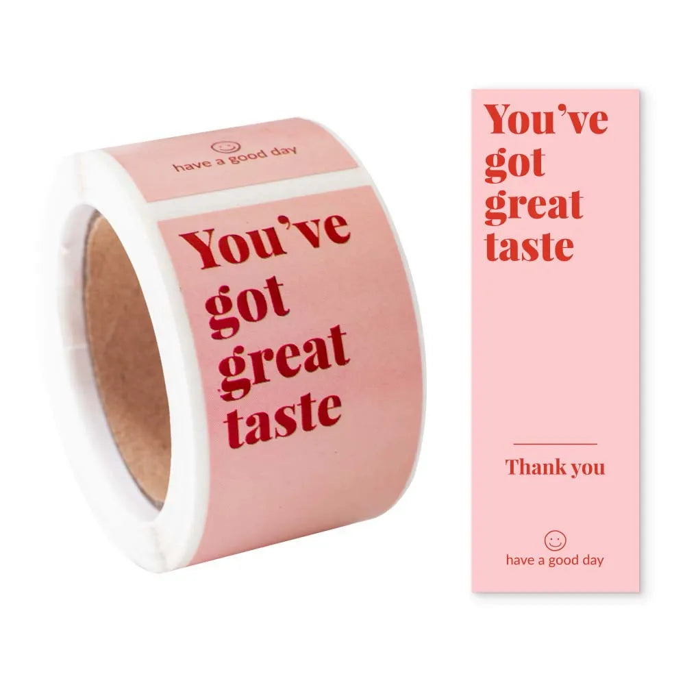 100pcs/roll Thank You Stickers Rectangle Seal Labels This Package Is Happy To See You Too Sticker Gift Box Packaging Decor Label