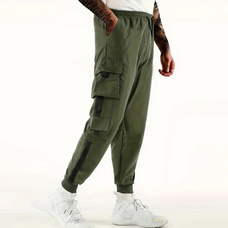 Men’s Multi-Pocket Cargo Joggers - Loose Fit Spring/Summer Tactical Pants