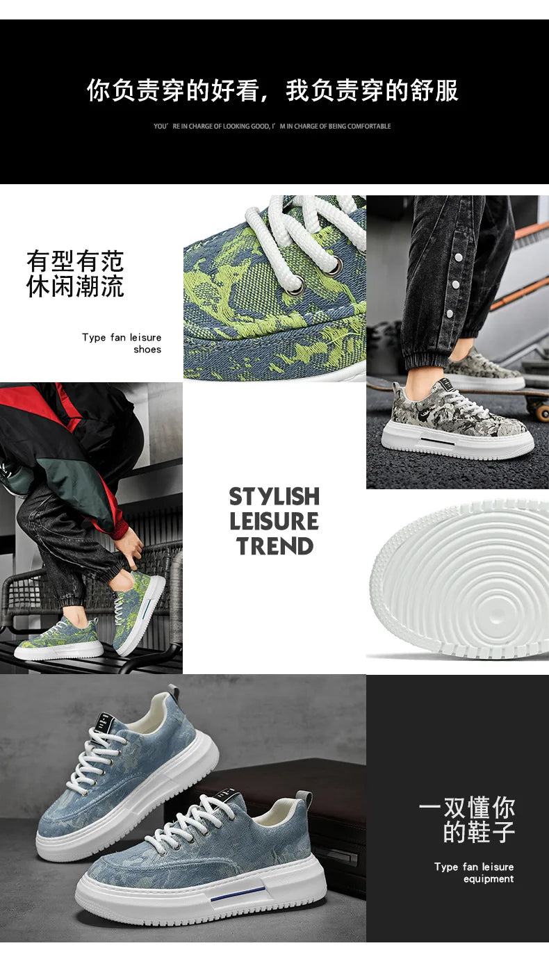 Men’s Casual Platform Sneakers | Breathable Non-Slip Sports Shoes 2025