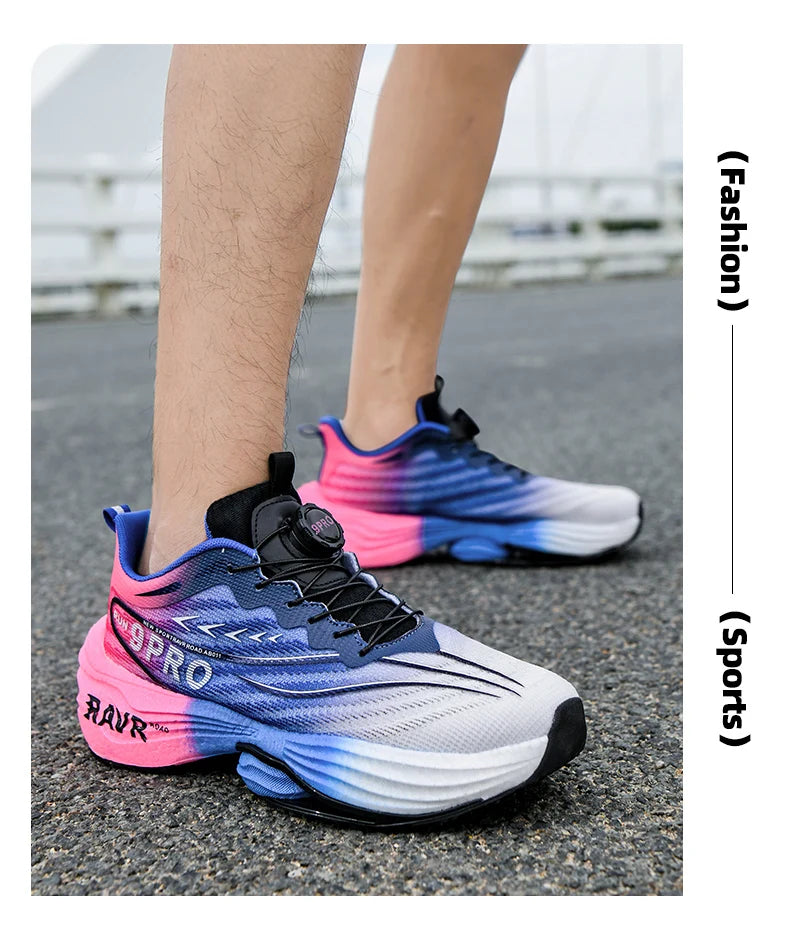 Marathon Running Shoes with Carbon Plate | Lightweight Breathable Non-Slip Sports Sneakers