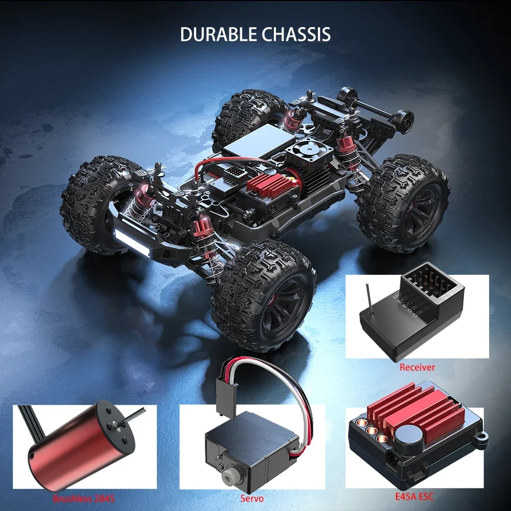 MJX Hyper Go 16207 Brushless Rc Car 70KM/H High Speed Remote Control Truck 1/16 2.4G 4WD Racing Car Off-Road  Drift Cars - trendingshoping.com
