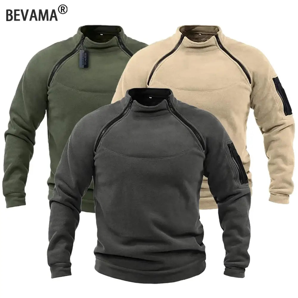 Men Military Tactical Hoodie Outdoor Windproof Pullover Long Sleeve Thermal Fleece for Hiking and Camping