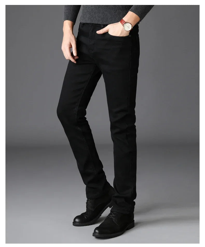 Men Classic Advanced Fashion Brand Jeans Jean Homme Man Soft Stretch Black Biker Masculino Denim Trousers Mens Pants Overalls - trendingshoping.com