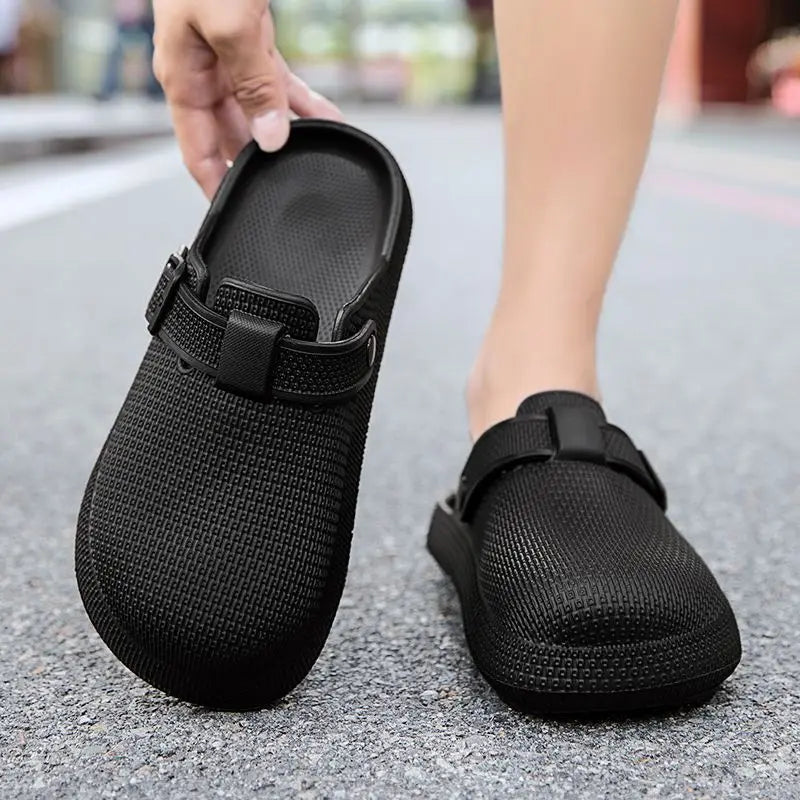 Bebealy Classic Men Clogs Men Garden Shoes Casual Nonslip Beach Slippers Men EVA Flat Sandals Vacation Waterproof Men Shoes 2025