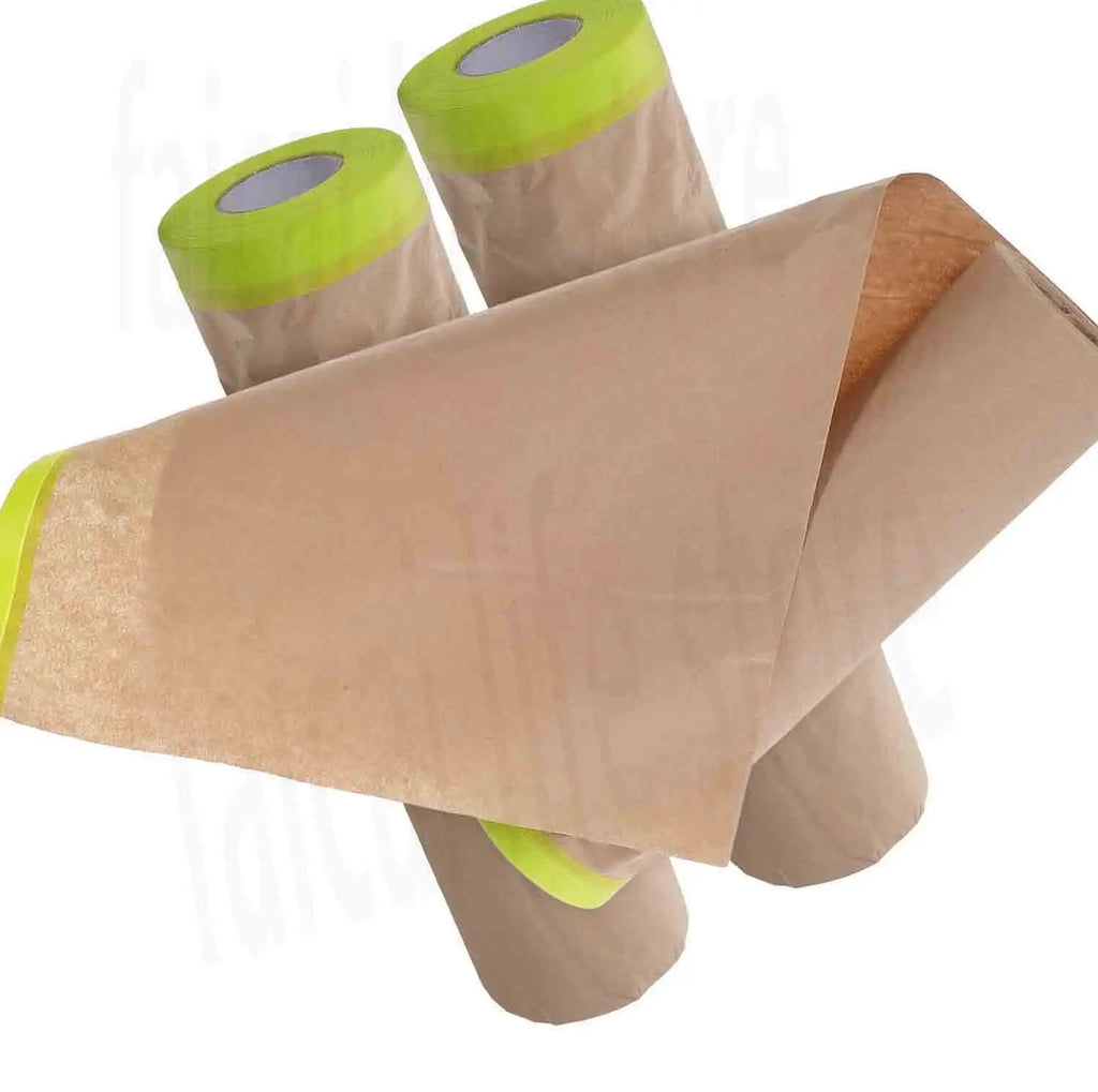 Masking Paper Pre-Taped | Protective Covering for Walls, Cars & Painting Projects