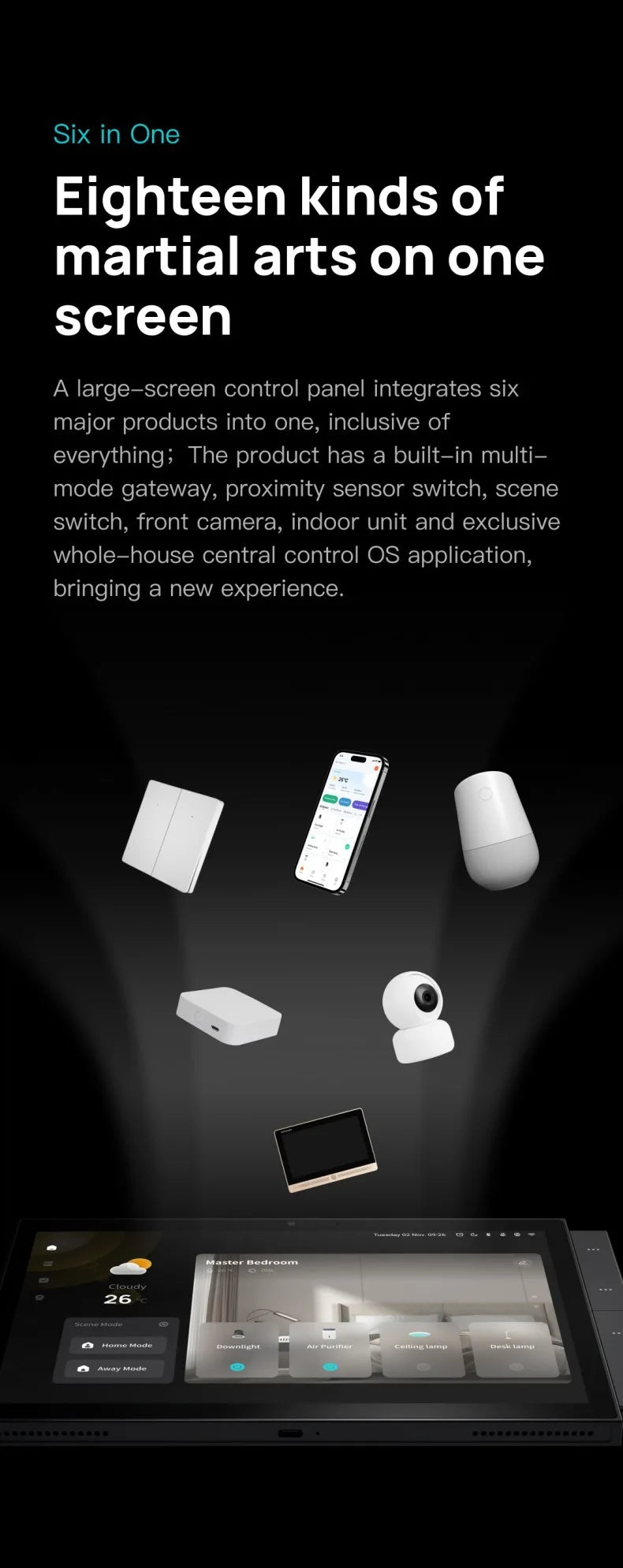 10 Point 1 Inch Tuya Smart Home Control Panel With Zigbee Hub Touch Screen Central Control Switch