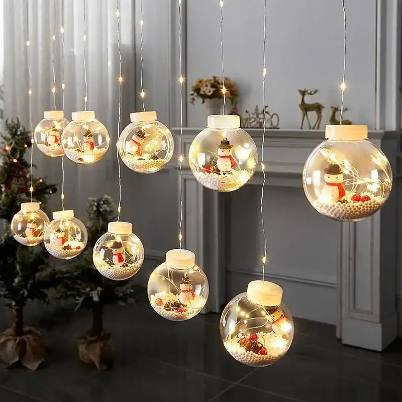 Christmas Wish Ball LED Fairy Curtain Light String Wedding Holiday Garland Lamp