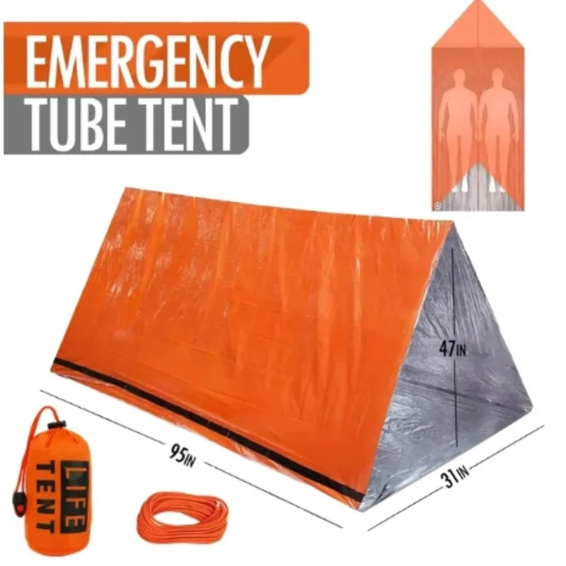 2 Person Emergency Waterproof Camping Travel Tent Portable Outdoor Family Tourist Shelter Gear