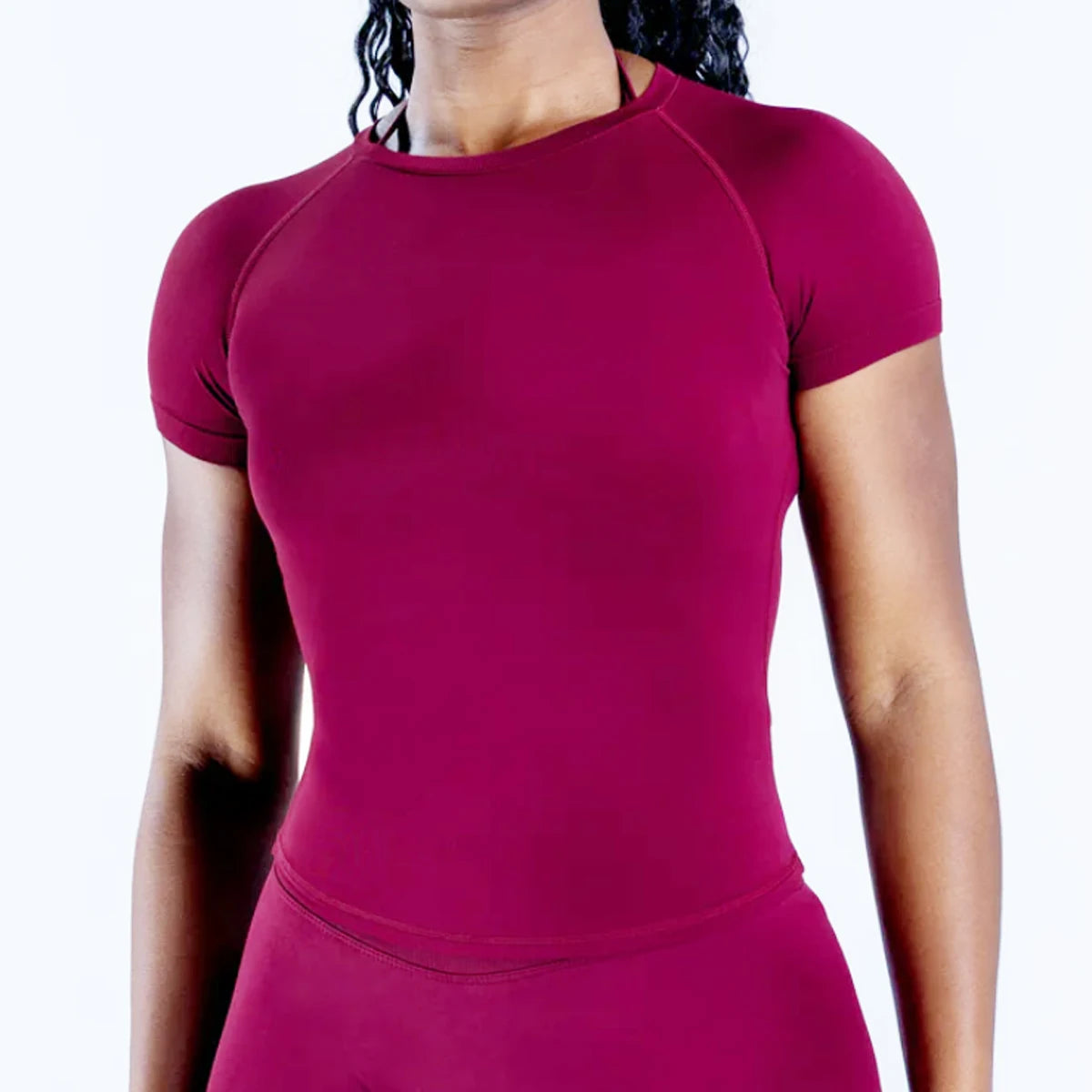 Impact Short Sleeve Workout Top for Women Lightweight Gym Crop Top Longline Stretchy Yoga Sports Shirt