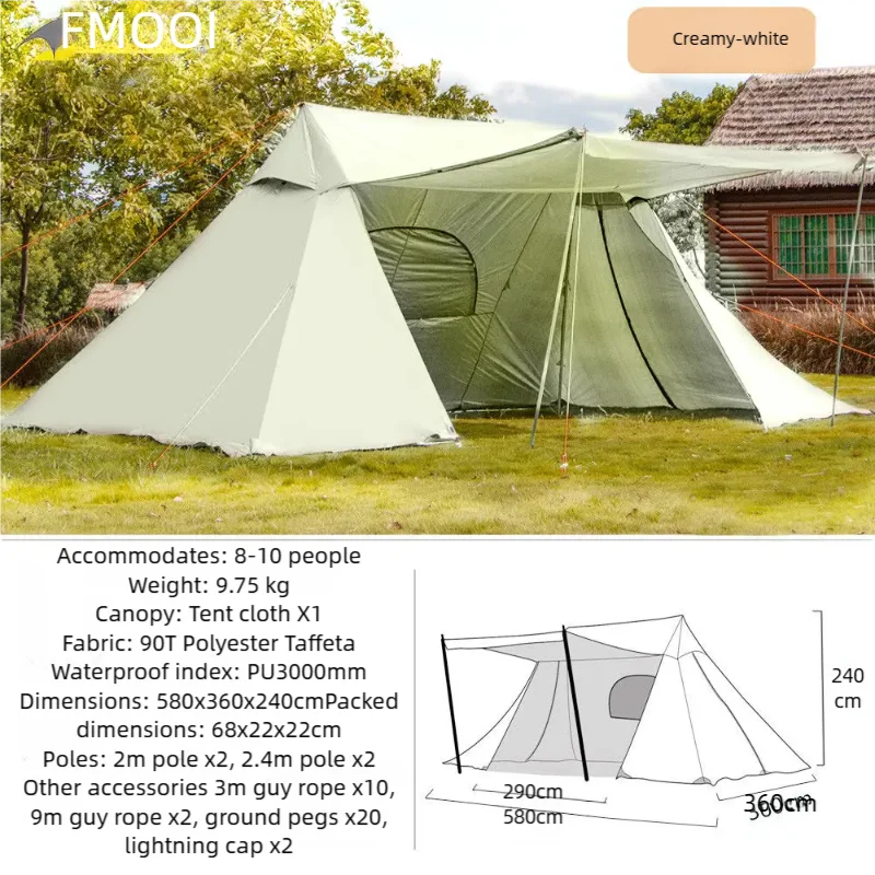 Inflatable Camping Air Tent Portable Outdoor Fabric Large High Quality House Tent 8 Point 2 Square Meters