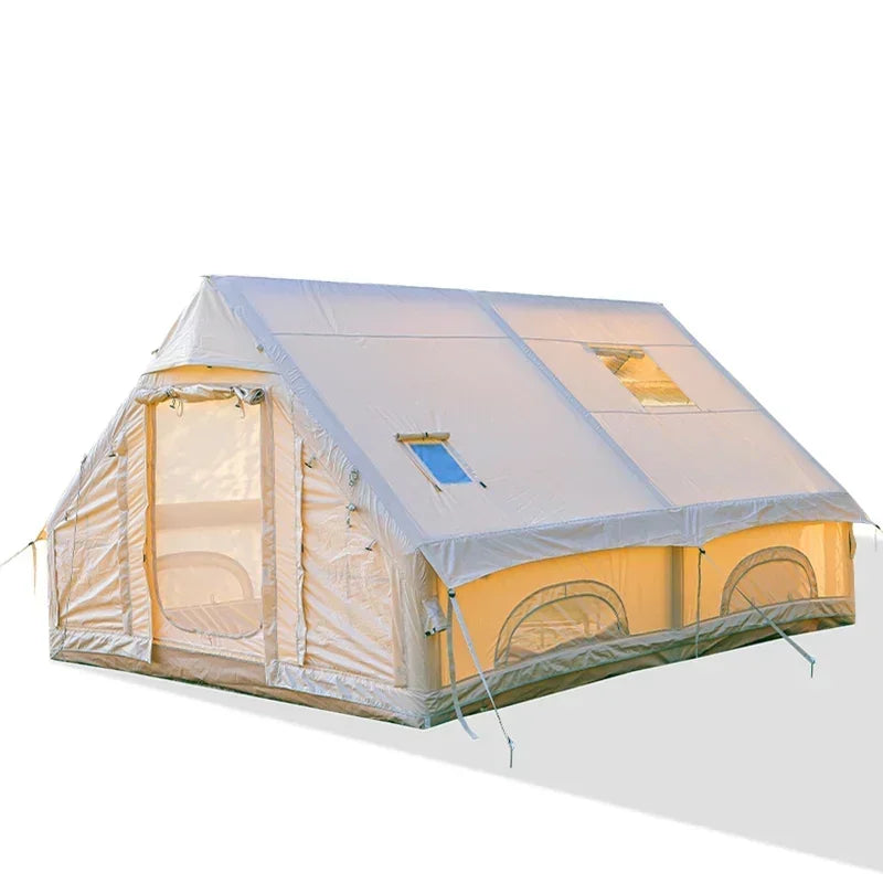 Outdoor Camping Complete Set Large Inflatable Tent New Material Equipment With Sun Protection Overnight Shelter