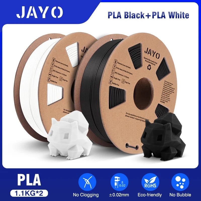 JAYO PETG/PLA/SILK/PLA Meta/PLA+/ABS 2Rolls 3D Printing Filament 1.75MM Children Creative Model Material For 3D Pen Filament - trendingshoping.com