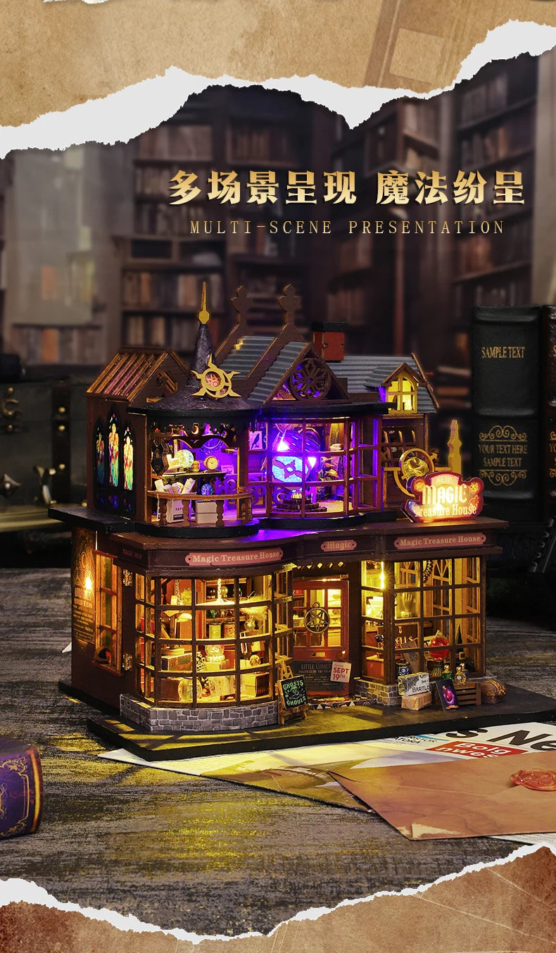 DIY Miniature Magic Treasure House Book Nook