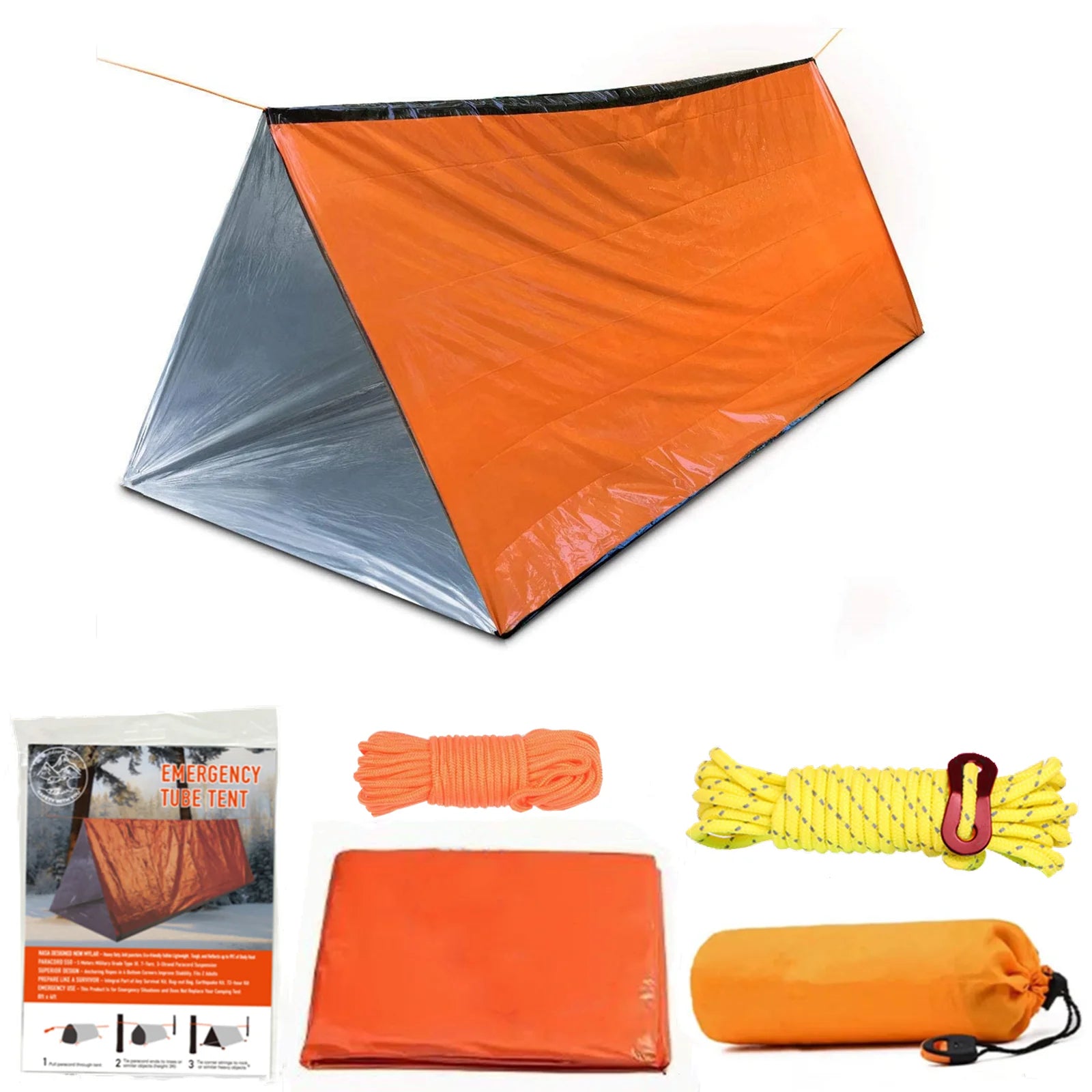 2 Person Emergency Waterproof Camping Travel Tent Portable Outdoor Family Tourist Shelter Gear