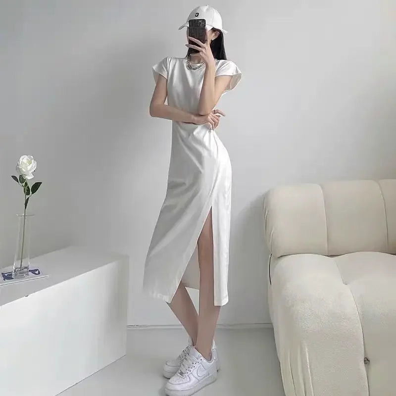 White Dresses for Women 2025 Woman Dress Clothes Midi X New in Chic and Elegant Pretty Cheap Casual Y2k Outfits Harajuku