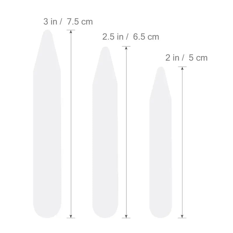 200pcs Collar Stays Plastic Smooth White Durable Men Men Men Men Shirt Collar Stays Bones for Home Use