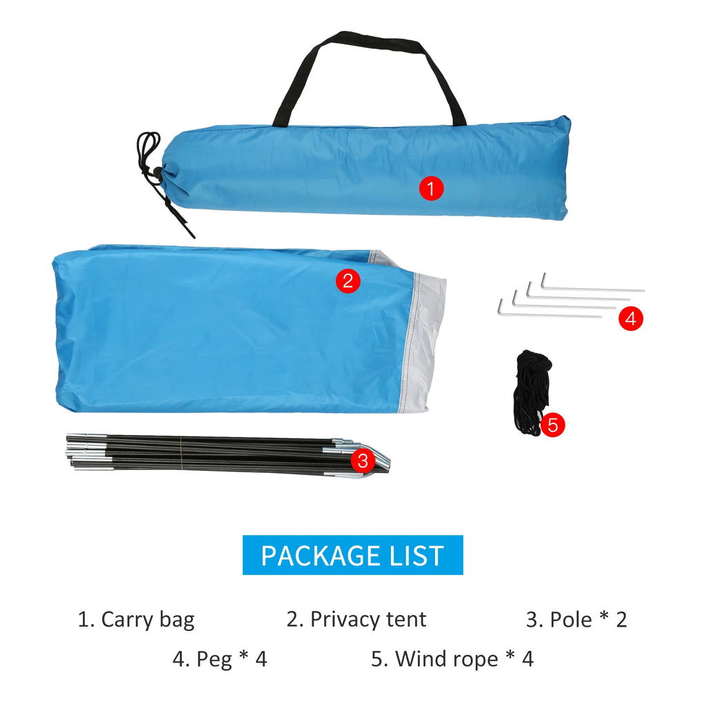 Portable Beach Shower Toilet Changing Privacy Tent With Window Sun Rain Outdoor Camping Shelter