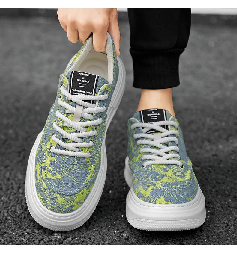 Men’s Casual Platform Sneakers | Breathable Non-Slip Sports Shoes 2025