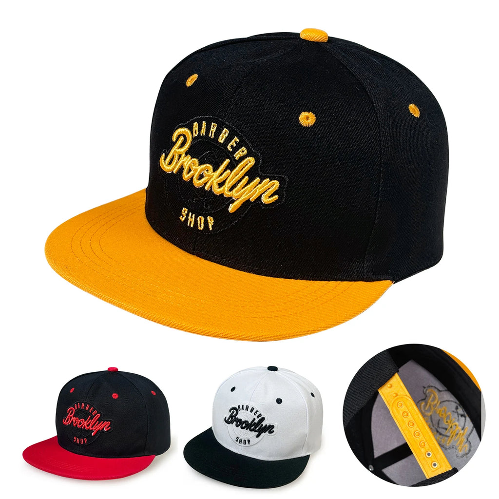 Hip Hop Letter Embroidered Baseball Cap – Adjustable Flat Brim Fashion Hat