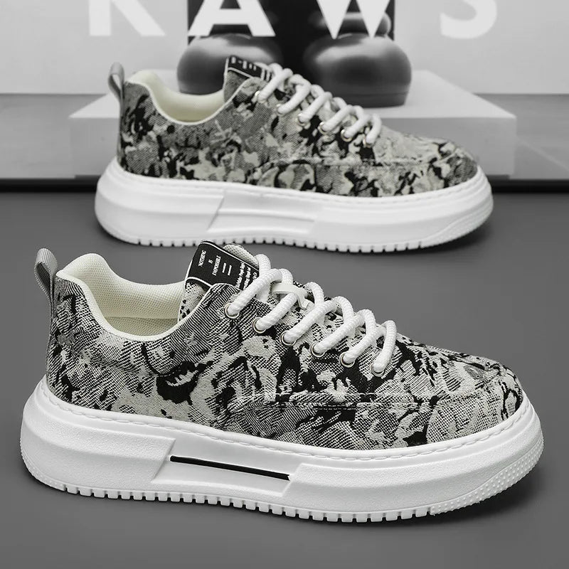 Men’s Casual Platform Sneakers | Breathable Non-Slip Sports Shoes 2025