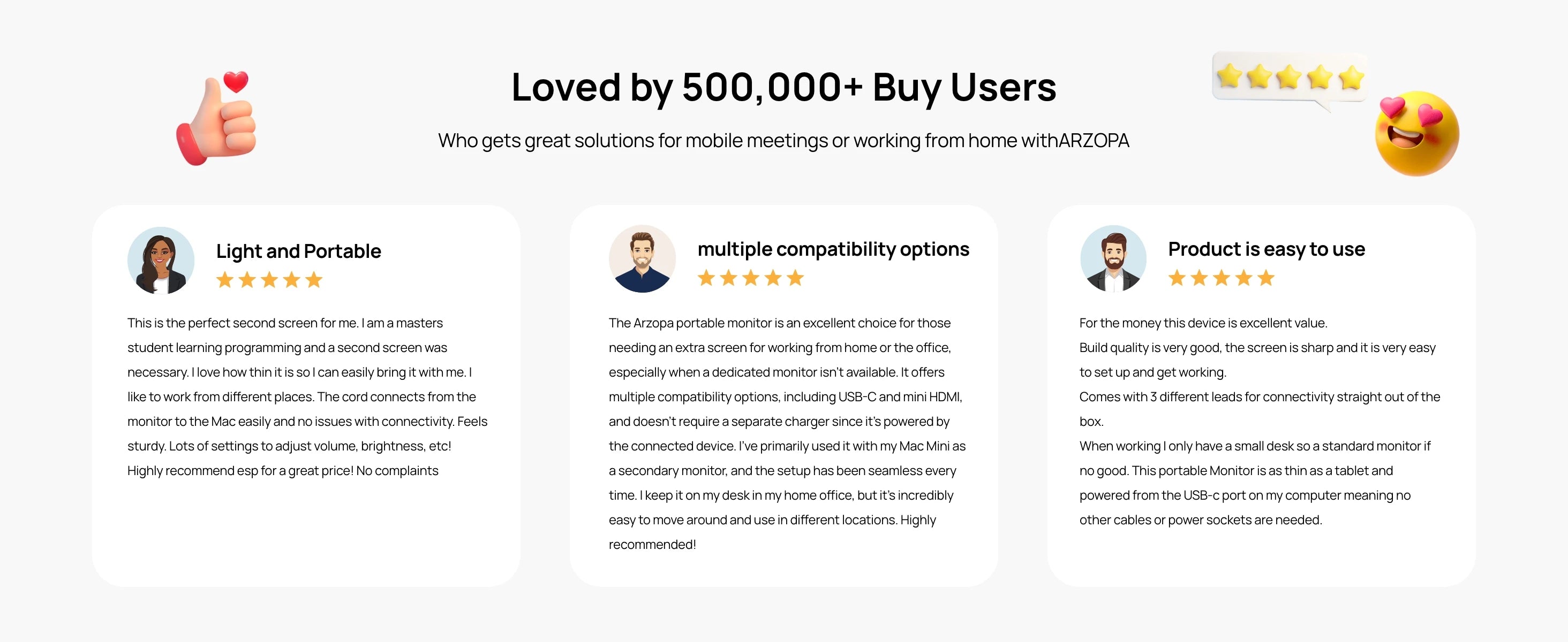 ARZOPA 15.6 inch Portable Monitor FHD 1080P IPS USB-C Mini-HDMI External Second Screen for Mac Laptop PC Switch Xbox PS4/5 Xbox - trendingshoping.com