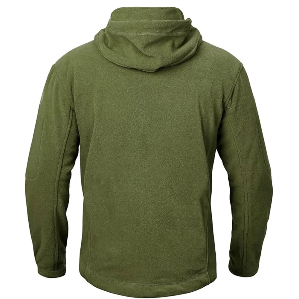 Men’s Full Zip Fleece Jacket – Winter Warm Windproof Outdoor Hoodie