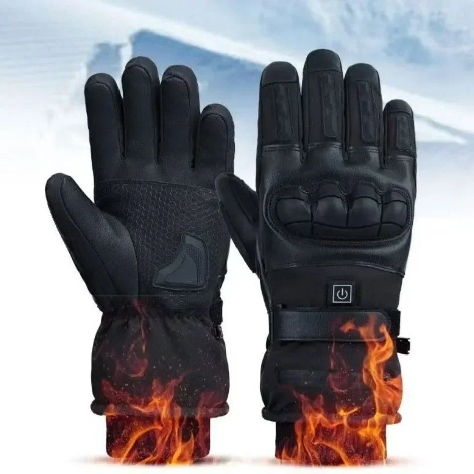 Rechargeable Heated Motorcycle Gloves Men Warm Tactical Cycling Gloves