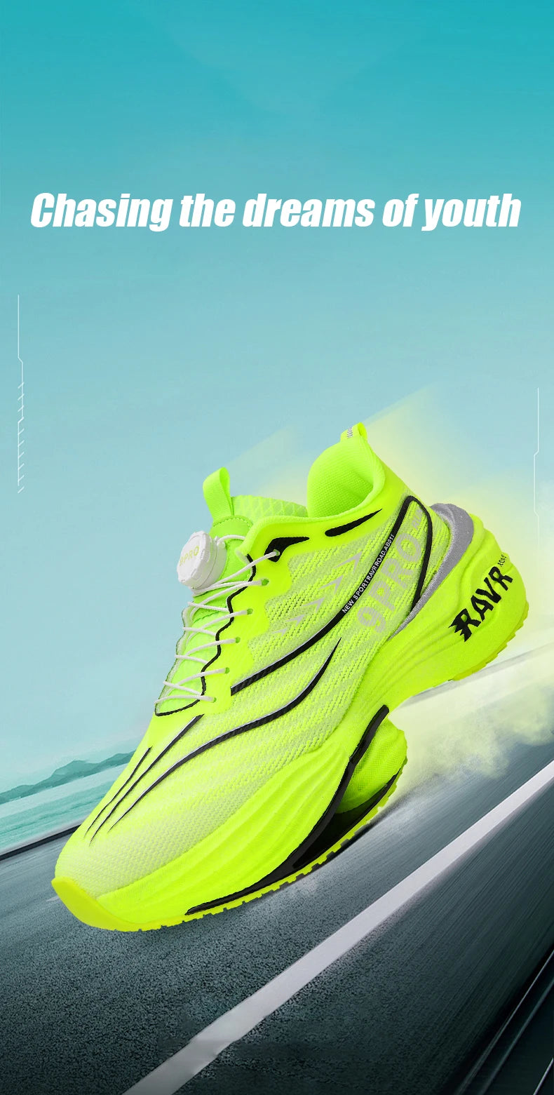 Marathon Running Shoes with Carbon Plate | Lightweight Breathable Non-Slip Sports Sneakers