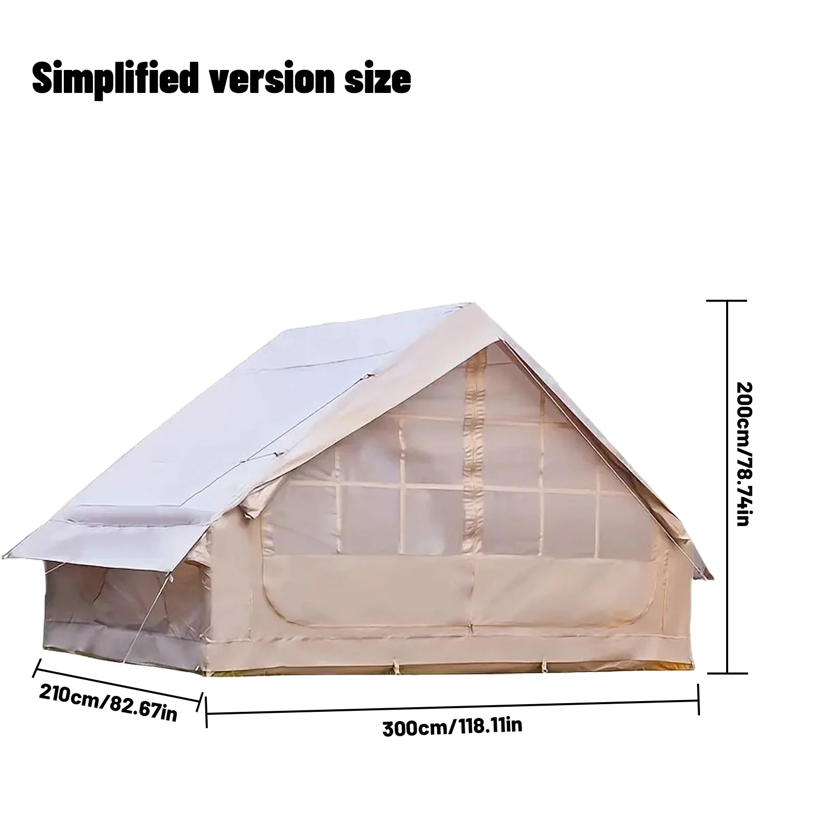 Inflatable Camping Tent For 4 To 8 People With Windows Portable Water Resistant Four Season Outdoor Tent