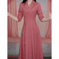 Womens Dress - Korean Style Spring Autumn A-Line Midi