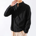 Men's White Linen Shirt with Pocket – Elegant Casual Fashion Shirt, 2025 New Arrival Social Tops