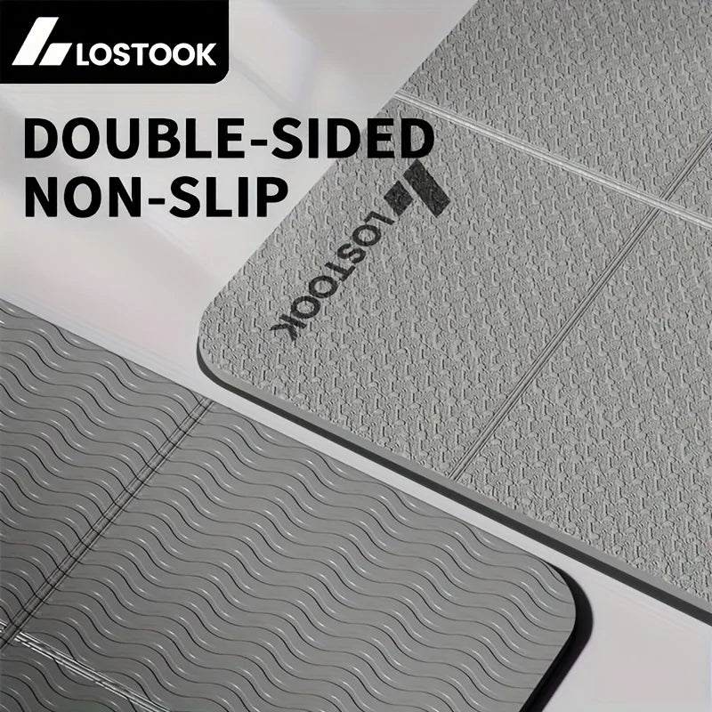 Foldable Yoga Mat Anti Slip Thick Widened Fitness Mat for Home and Outdoor Exercise