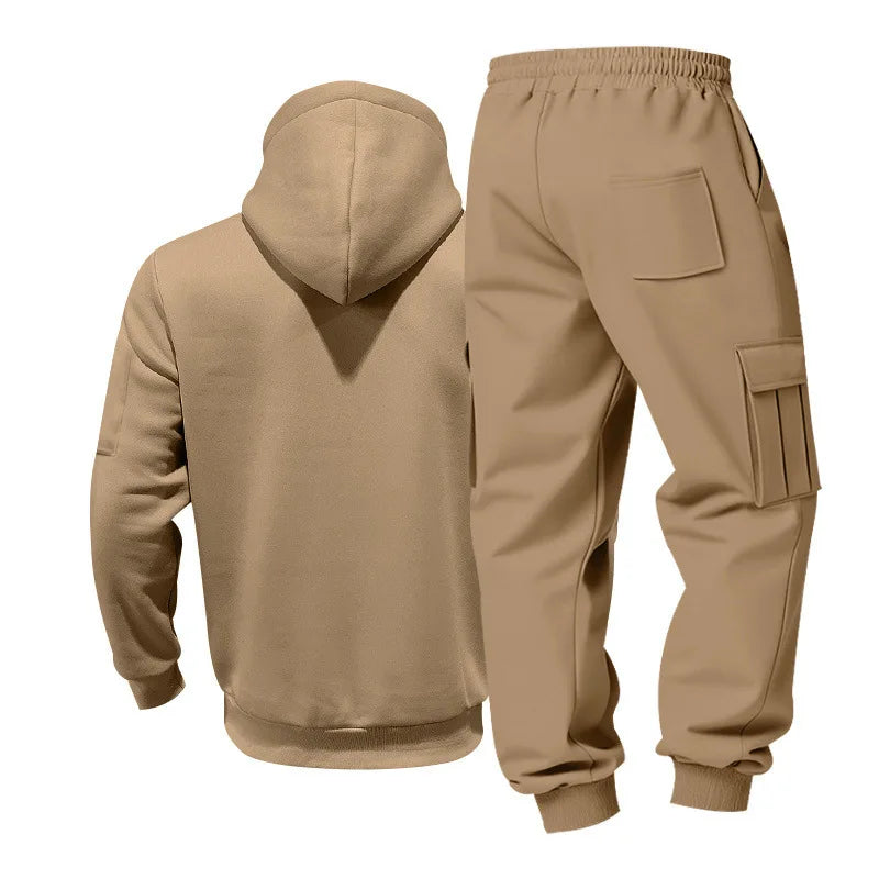 Men’s Winter Heavy Fleece Zip-Up Hoodie – Warm Casual Sportswear