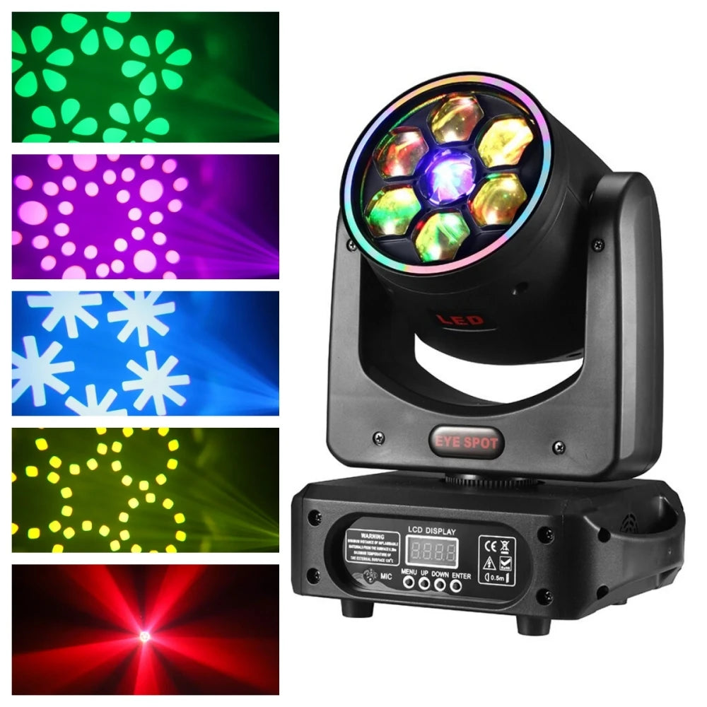 150W Bee Eye Moving Head Lights RGBW Gobos Stage Lights DMX512 Control DJ Lights For Christmas Disco Party Club Bar Show