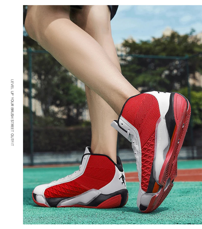 Men’s High-Top Basketball Sneakers | Breathable Non-Slip Outdoor Sports Shoes