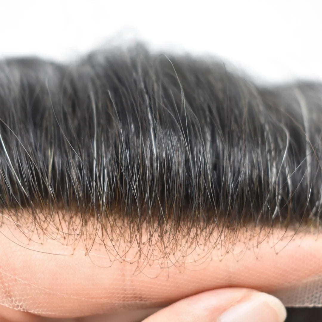 FPM Toupee For Men Hair Pieces 10x8" Men Toupee Human Hair Replacement System for Men Hair Prosthesis Men Hair Patch Units