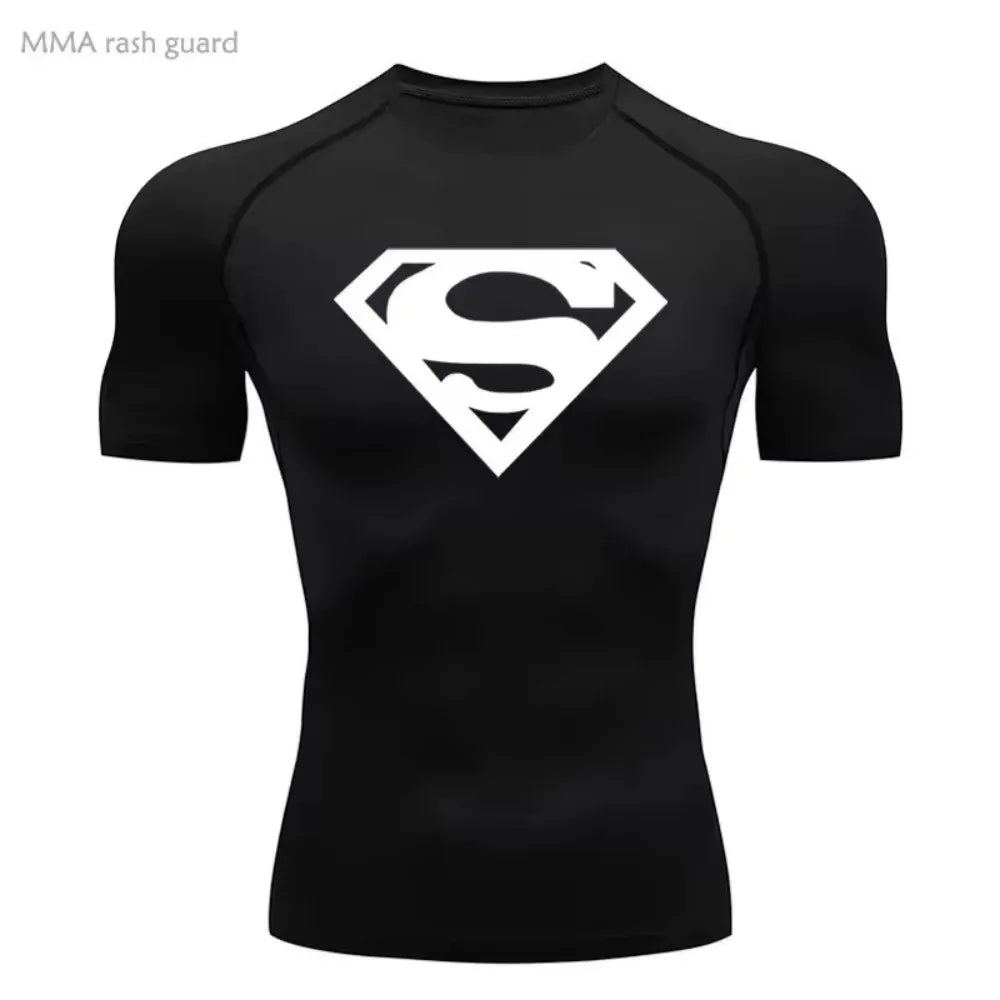 Men’s Short Sleeve Compression Running Tee - Breathable Gym Fitness & Athletic tshirt