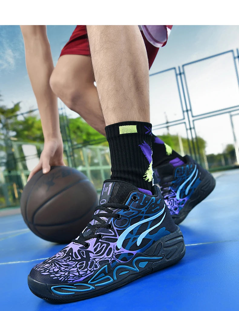 Men’s Autumn Basketball Sneakers | Warm Outdoor Fashion Anti-Slip Training Shoes